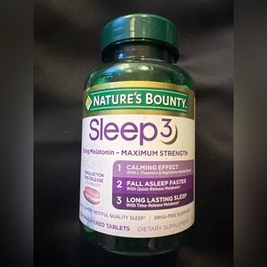 Nature’s Bounty Sleep3 Maximum Strength Melatonin 10 mg New Sealed